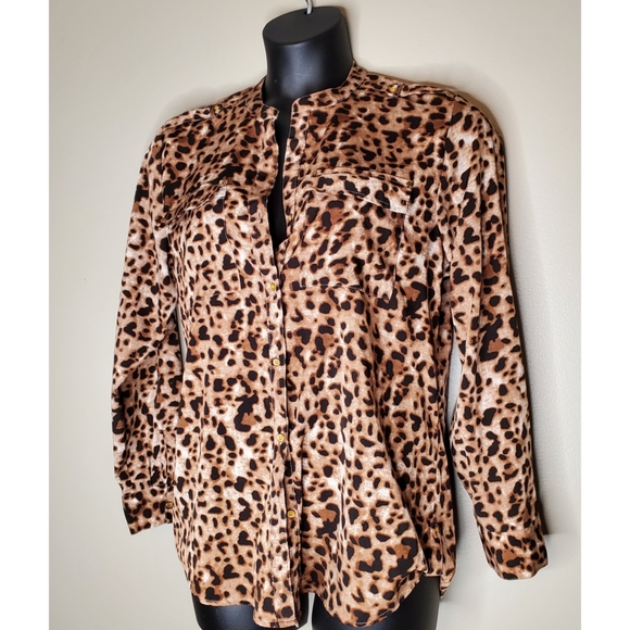 Jennifer and Grace Tops - Jennifer and Grace Animal Print Top Size XL